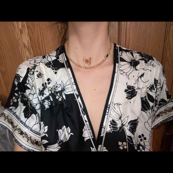 💕Last one Green Stone Golden Chain Choker - Picture 7 of 12